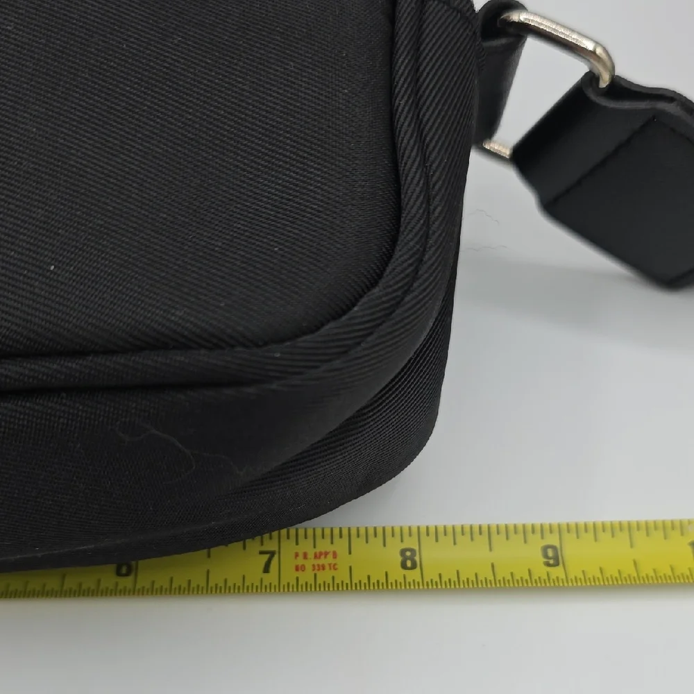 Brighton Black Crossbody Bag with Red Accents